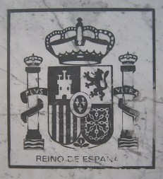 Placa de cnsules, el escudo de
                                Espaa