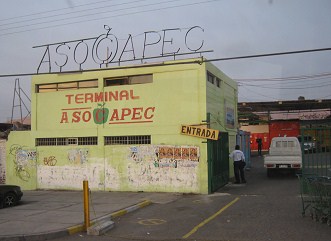 Panamericana, la entrada del
                                terminal Asocapec