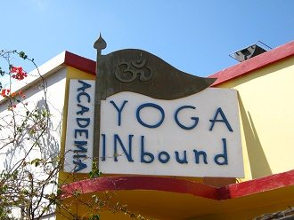 Yoga-Schule in Arica, die Tafel
