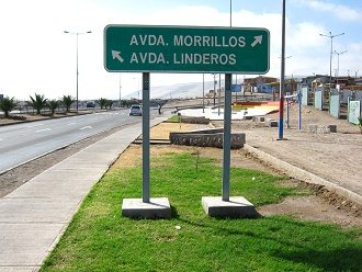Avenida capitn Avalos, la placa para la avenida
                  Morrillos, primer plano
