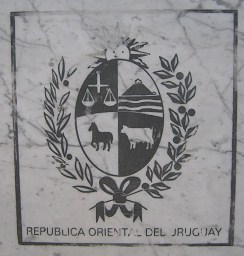Konsultafel, das Wappen von
                                Uruguay