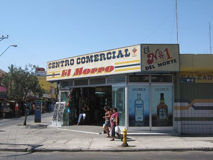 Maipu-Strasse ("calle Maip),
                            Einkaufszentrum "zum Morro"
                            ("El Morro")