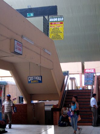 WC und Treppe zum Restaurant