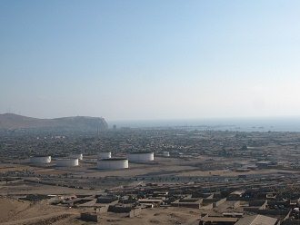 Die
                            Sicht vom Kartoffelberg auf Arica 05