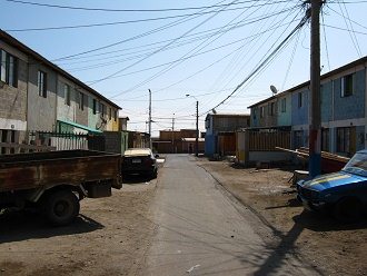 Eine weitere Strasse im Quartier
                        "Kartoffelberg" (Cerro Chuo) in
                        Arica
