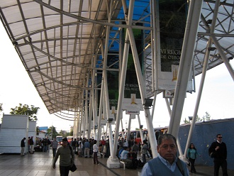El techo del andn del terminal
                        "Alameda"