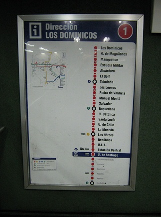 Der Stationsplan der roten U-Bahnlinie Nr.
                        1