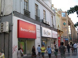 Paseo Puente. banco Condell,
                                fachada