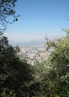 La vista a Santiago de Chile