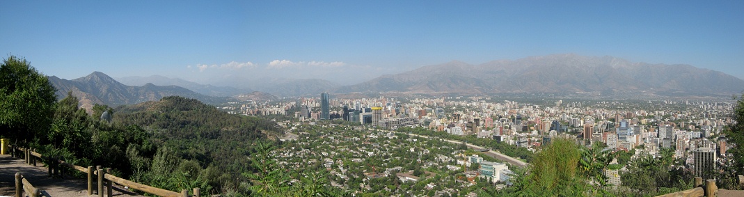 Aussicht auf Santiago de Chile,
                            Panoramafoto
