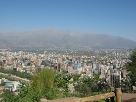 Aussicht auf Santiago de Chile 04