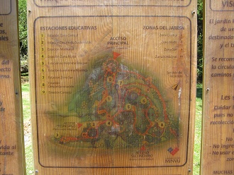 Karte des Botanischen Gartens
                          "Mapulemu"