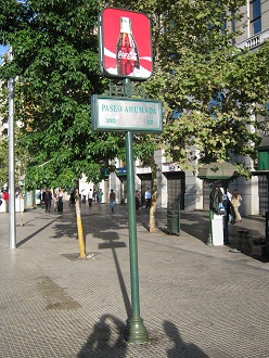 Strassenschild der Ahumada-Passage (paseo
                        Ahumada)