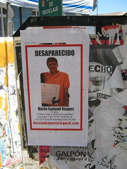 Brasilienplatz, Suchplakat "Bub
                        vermisst"