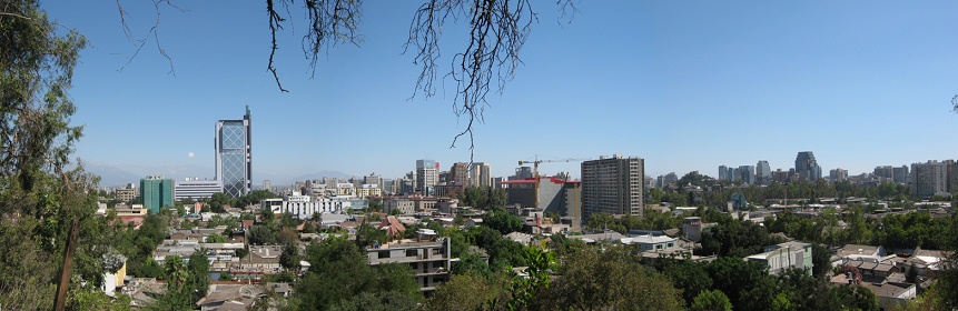 Aussicht auf Santiago de Chile,
                            Panoramafoto