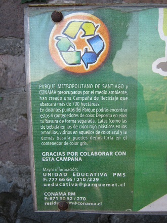 El texto de la campaa de reciclaje