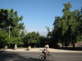 La plazuela con la entrada del
                                    Jardn Botnico
                                    "Mapulemu"