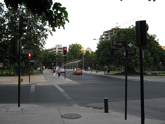 Kreuzung der Valdivia-Allee mit der
                          Heiligen-Maria-Allee