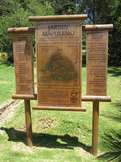 Parque botnico "Mapulemu",
                            placa grande