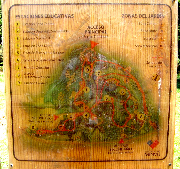 Mapa del Parque Botnico
                                "Mapulemu" en colores
                                brillantes