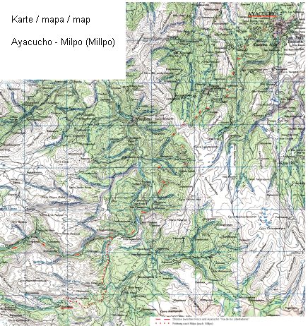 Map Ayacucho-Milpo (Millpo)