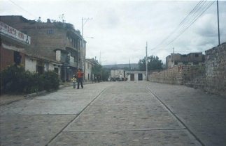 Plaza
                        Santa Ana, row of houses