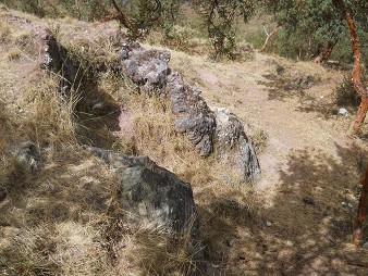 Little quarry of Sacsayhuamán:
                rocks being underground yet 01