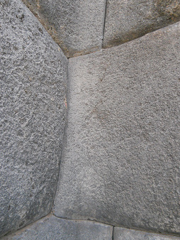 Cusco, Sacsayhuamán, terrace 1, wall 08, inner corner area, detail 06, zoom