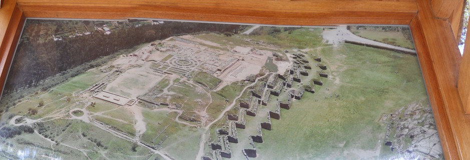 Die Luftaufnahme von Sacsayhuamán, Panoramafoto
