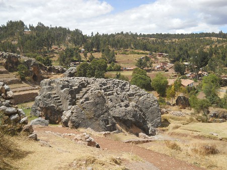 The rock of stairs and thrones "Chinchana grande" (rock of stairs)