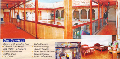 Faltblatt der Hotelgemeinschaft
                        Cuscoimperial mit Angaben ber das Angebot in
                        den Hotels von Cuscoimperial