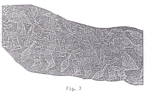 Piedra grabada de Ica con figuras
                humanas
