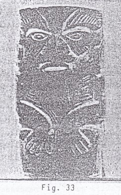 Fig. 33: Acambaro,
                                      figura humana tallada en madera