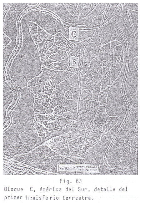 Fig.
                                63: bloque C, Amrica del Sur, detalle
                                del primer hemisferio terrestre