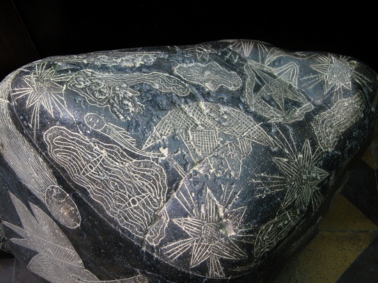 The constellation of stars on the big
                            stone of astronomy 02