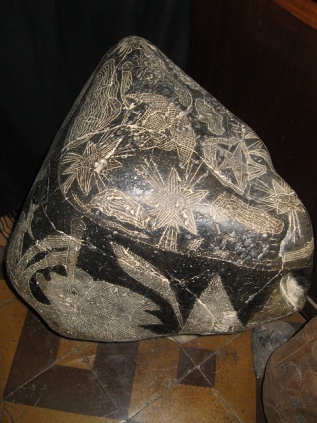 The constellation of stars on the big
                            stone of astronomy 03