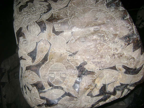 Detail, ein Mann
                          mit einem Messer