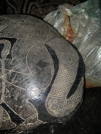 The hair of the man has got faces 02