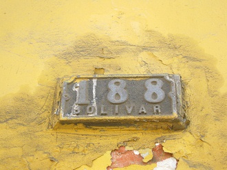 Die Hausnummer, Bolivar-Allee Nr. 188
                            (avenida Bolivar no. 188)