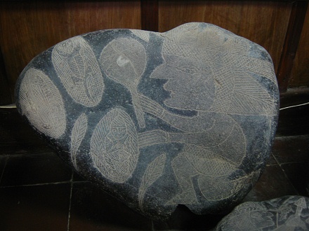 Ein
                            Weiser mit einer Lupe und Eiern der
                            Sch�pfung mit Echse und einem Mann