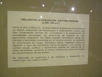 Text �ber die Paracas-Kultur auf
                          Spanisch