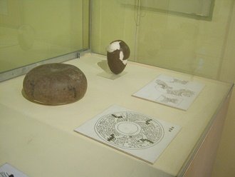 Zapallos con dibujos talladas, primer
                          plano