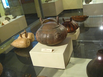 Botella de zapallo con ranas modeladas