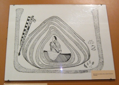 La
                          posici�n en la tumba en la cultura Par�cas,
                          embalado en telas