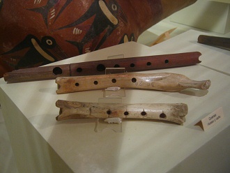 Shepard flutes of bones and wooden
                            pipe