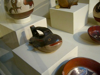 Ceramic bottle in form of a
                                    wale
