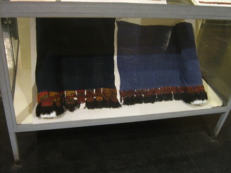 Fabrics of Nazca culture in blue