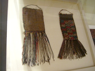 Woven bags of Nazca culture