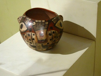 Ceramic vessel of Wari culture
                                    with a face 02