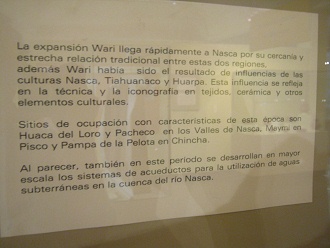 Text
                            about Wari culture (Huari culture) in
                            Spanish